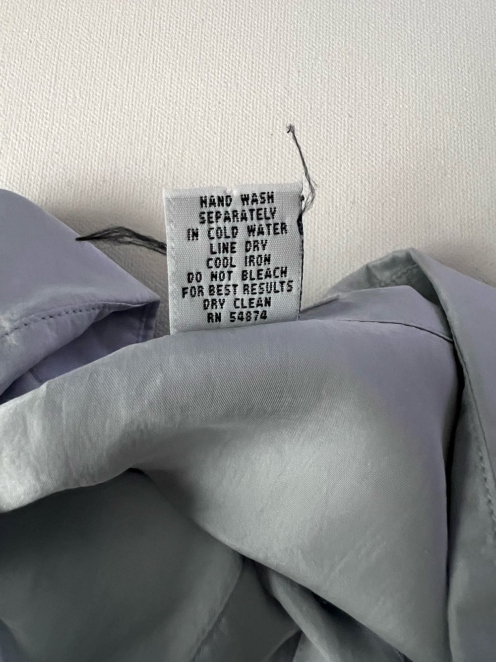 Express Light Gray Button-Front 100% Silk Women's… - image 5